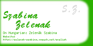 szabina zelenak business card